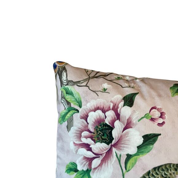 Austin Horn Classics Paradise Peacock 22in Decorative Pillow Velvet Finish NEW - Picture 5 of 16